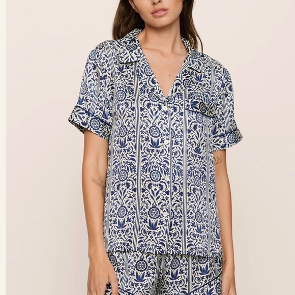 Eberjey Other - NWT Eberjey x Casa Del Sol - Inez Washable Silk Printed Short PJ Set size small